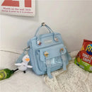 Japanese high-capacity single-shouldered slouch bag for schoolgirls, carry-on canvas messenger bag, Japan and South Korea - M & M Global