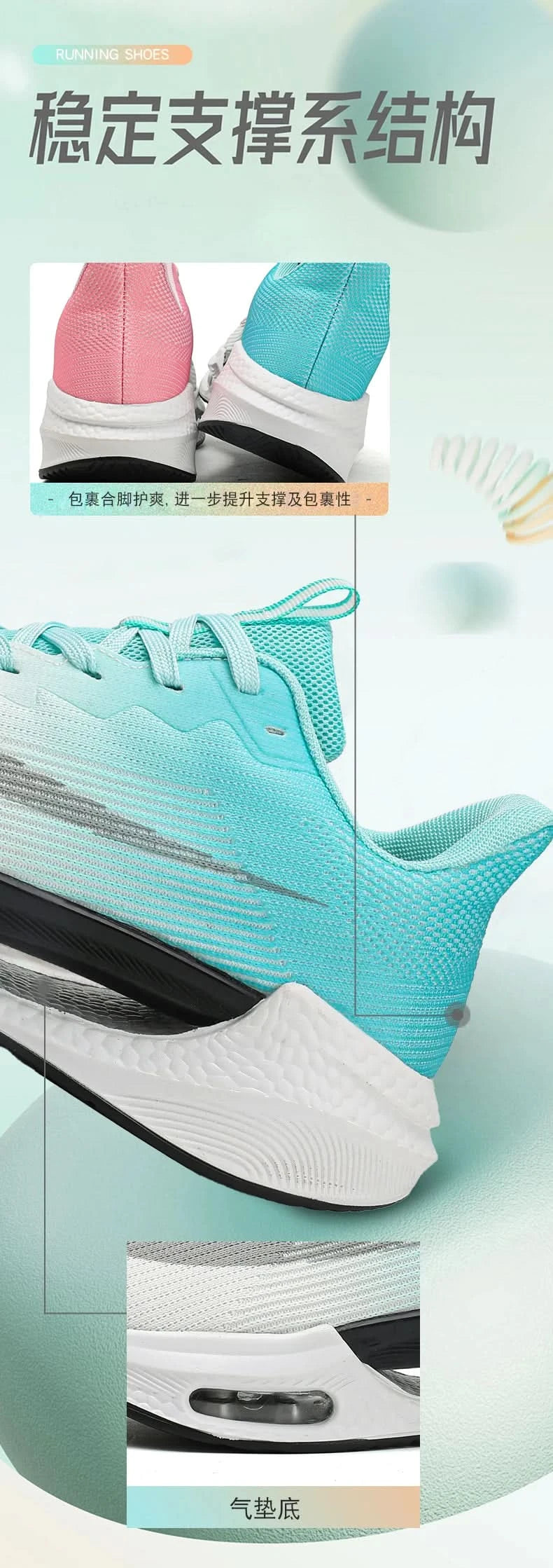 Men Running Sneaker Air Cushion Marathon Running Shoes Breathable Runner Trainers Women Platform Sports Shoes Speciality Sneaker - M & M Global