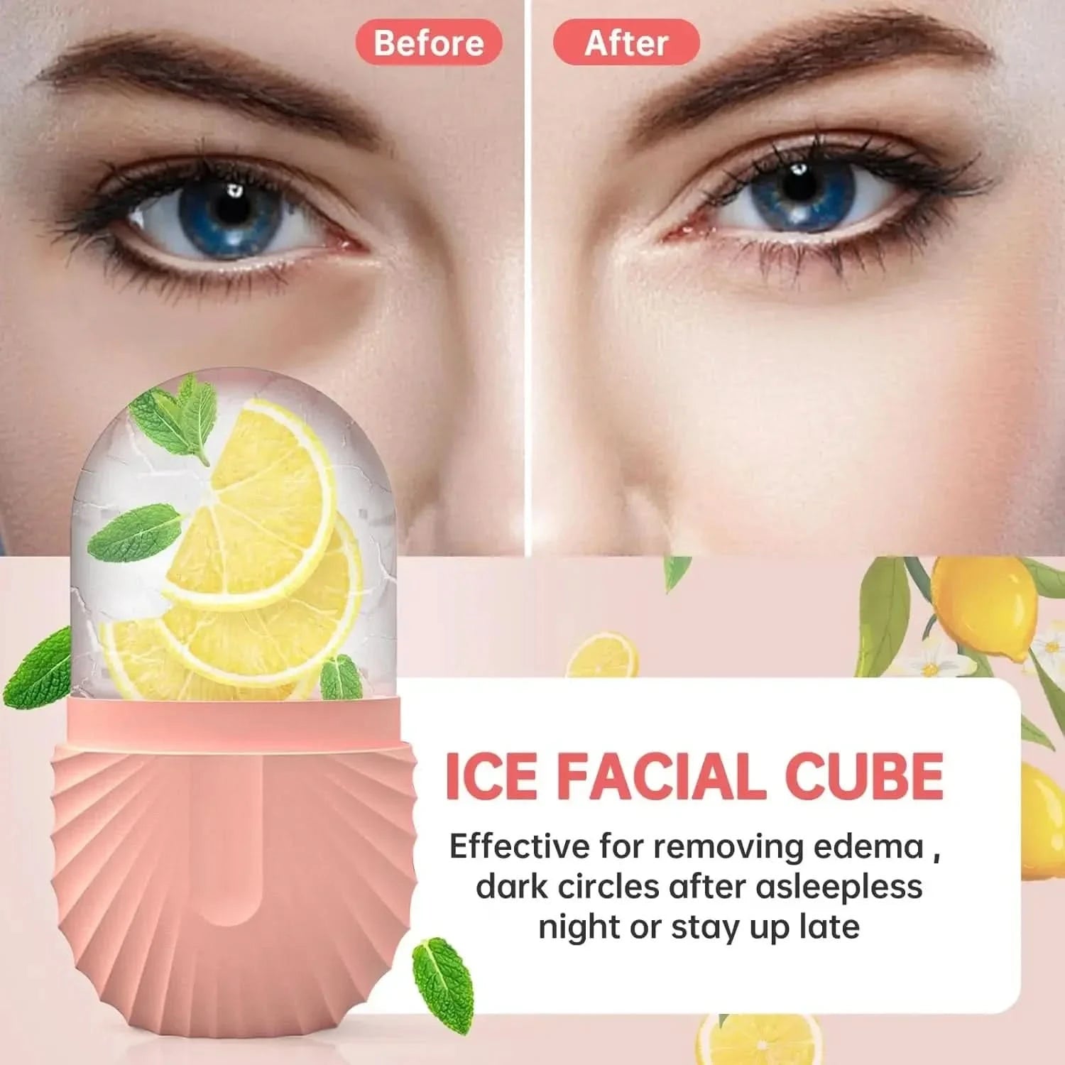 Ice Facial Roller Skin Care Beauty Lifting Contouring Tools Ice Cube Trays Ice Globe Balls Face Massager Skin Care Tool - M & M Global
