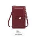 MIYIN Women's Soft Leather Touch Screen Phone Bag Flower Decoration Multi functional Large Capacity Crossbody Bag Coin Wallet - M & M Global