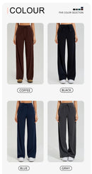 Women's yoga pants high waist wide leg gym casual pants solid color drawstring high elasticity quick drying tight pants