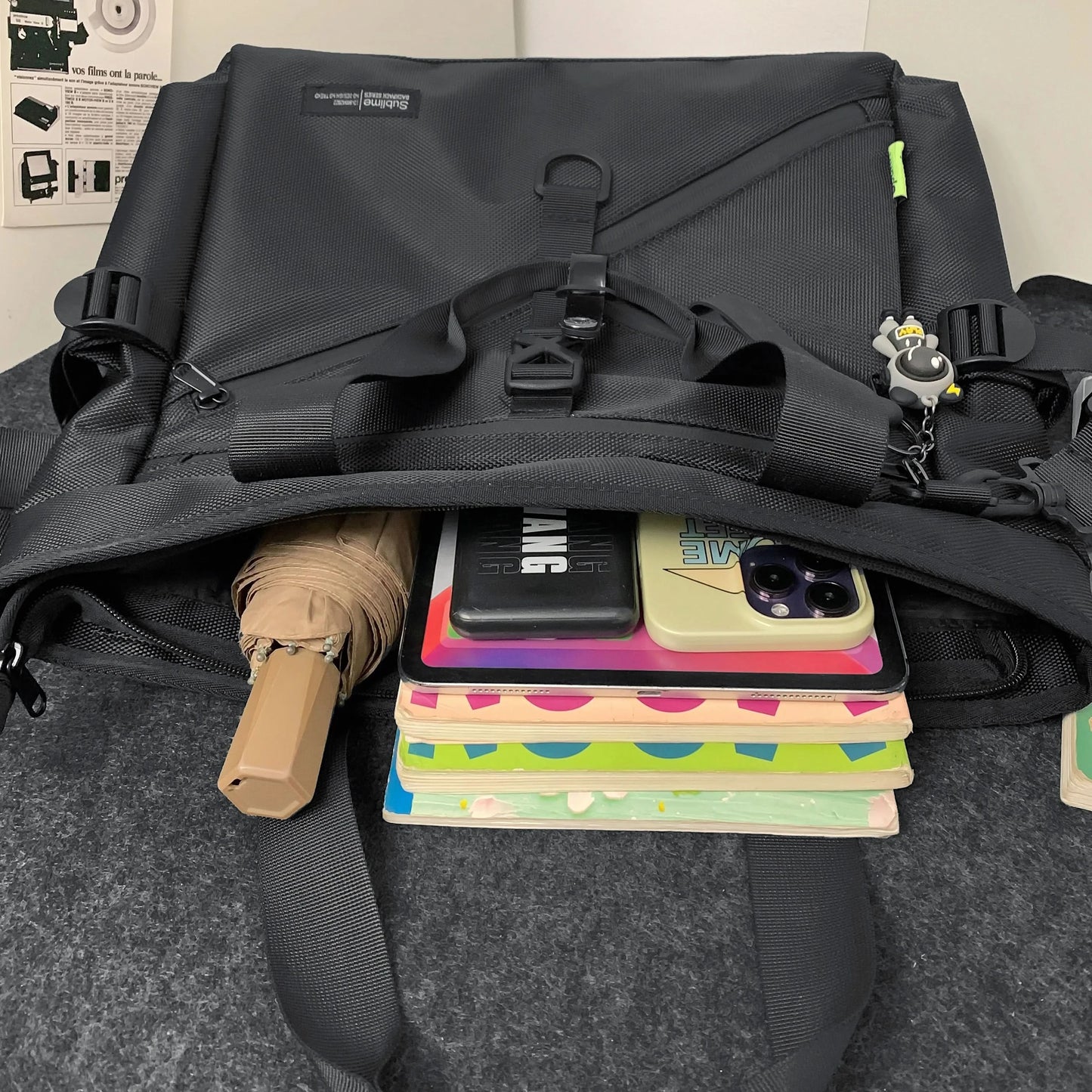 Japanese tooling style ballistic nylon tote bag men's shoulder commuter messenger bag large capacity computer handbag briefcase - M & M Global