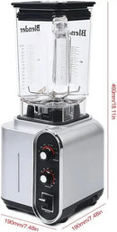 Soundproof Blender,110V 2200W 1.5L Commercial Fruit Juice Smoothie Maker With Shield Quiet Sound Enclosure for Puree, Ice Crush, - M & M Global