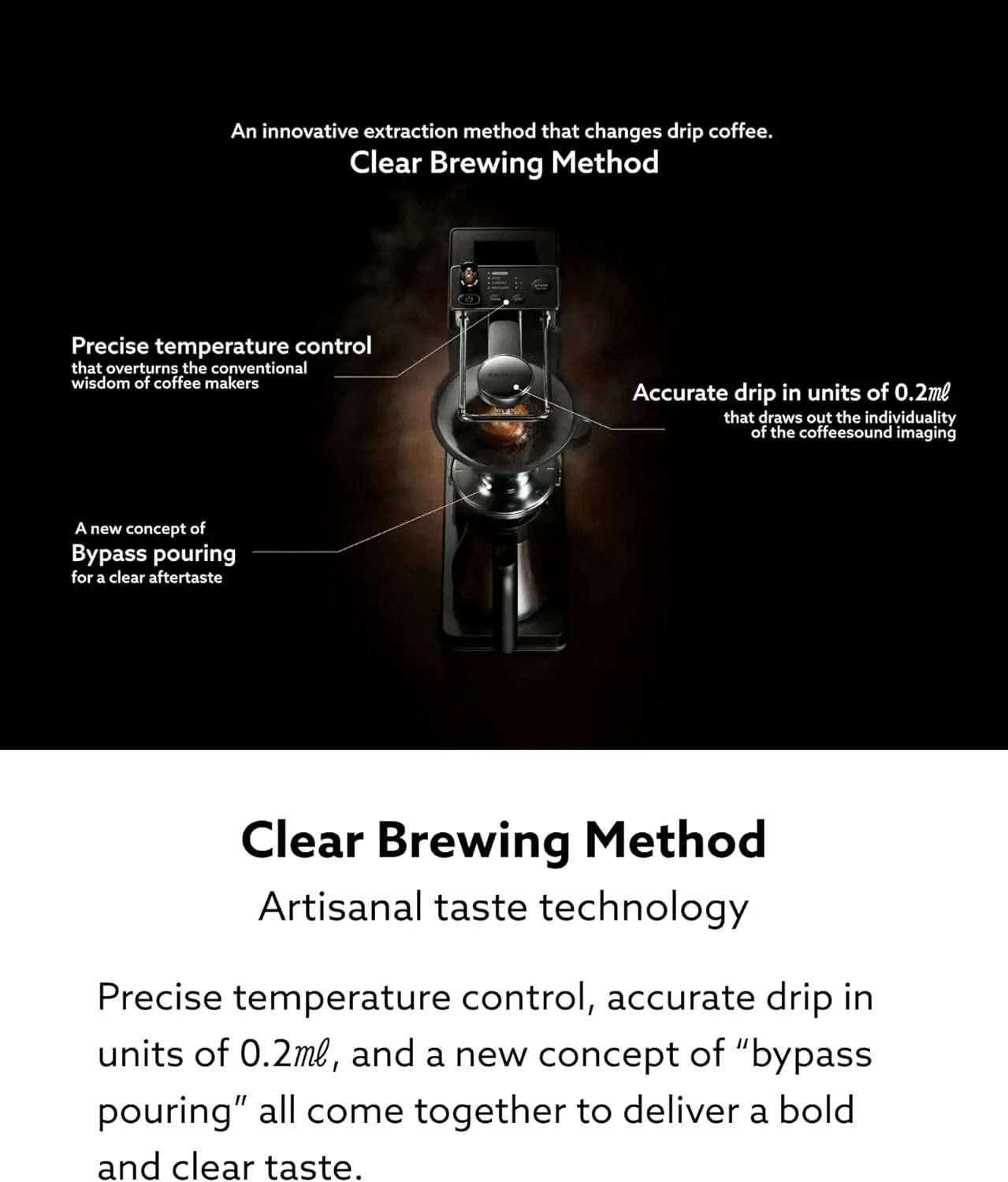 The Brew | Automatic Pour Over Coffee Maker | Clear Brewing Method | Precise Temperature Regulation | Three Brewing Modes: Regul - M & M Global