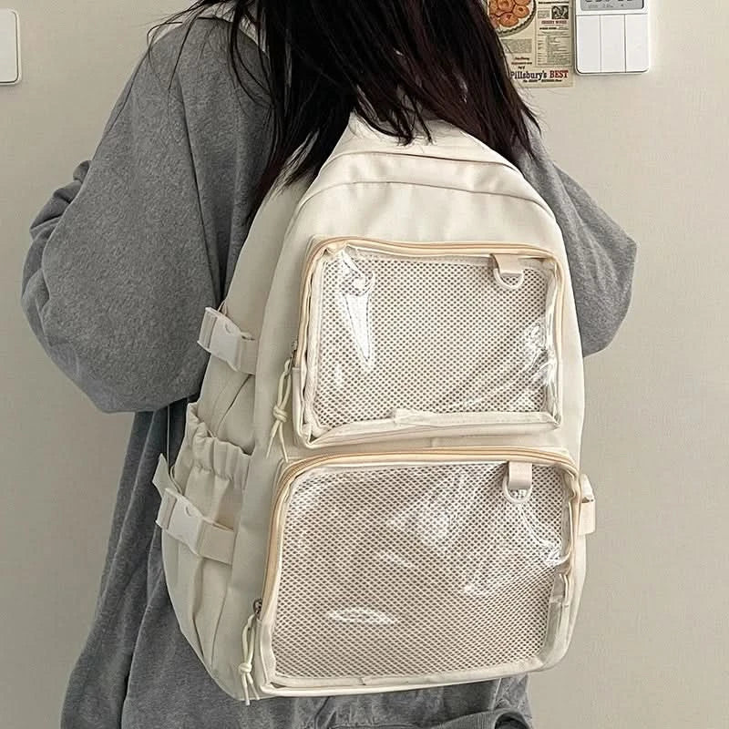 Japanese Style Transparent Ita Bag for Girls Comic Cons Large Capacity Women Backpack Fashion School Bags for College Student JK - M & M Global