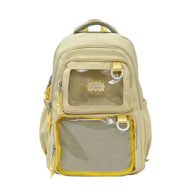 Japanese Style Kawaii Backpack Girls Transparent Ita Bag Women Large Capacity Backpack Fashion School Bag for College Student JK - M & M Global