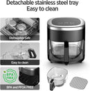 6-IN-1 Glass Air Fryer with 4.5 QT Capacity,Air Fry, Roast, Reheat, Dehydrate, Air Crisp Technology,Nonstick & Dishwasher Safe B - M & M Global