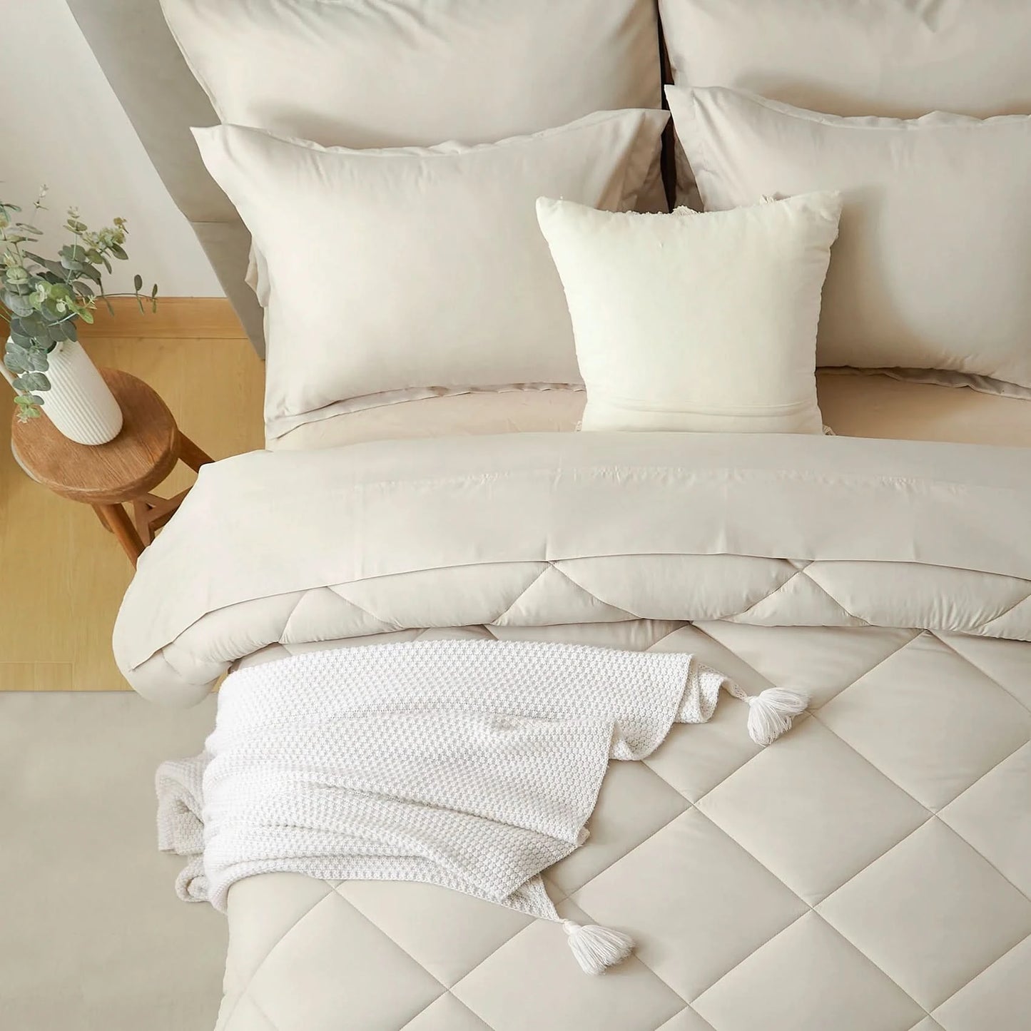 5/7-Piece Comforter Set – Bed in a Bag Bedding Set with Comforter, Sheets, Pillowcases & Pillow Shams – Soft All-Season Bed Set