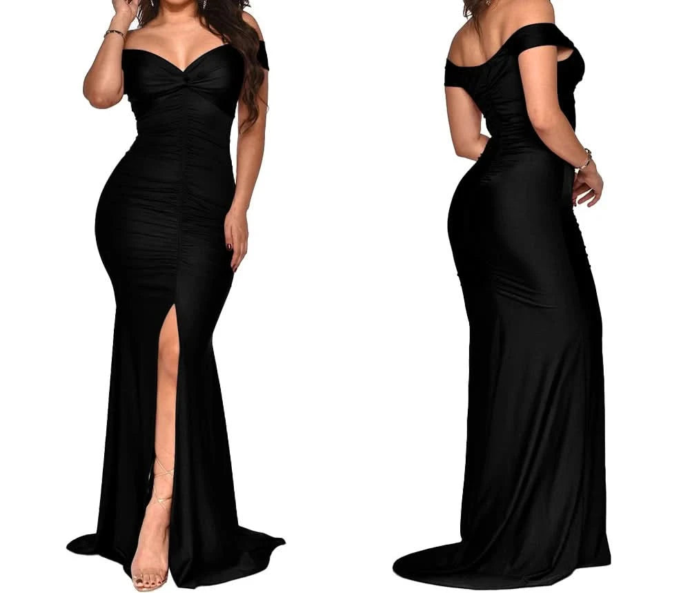 Women Long Dresses Sexy Backless Bodycon Evening Dresses Nightclub Maxi Dress Cocktail Birthday Party Welcome Prom Dress XSY039 - M & M Global