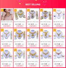 African Jewelry Sets Elegant Bridal Wedding Necklace Red Enamel Jewelry Classic Style Bracelet Earrings Rings for Women Jewelry - M & M Global