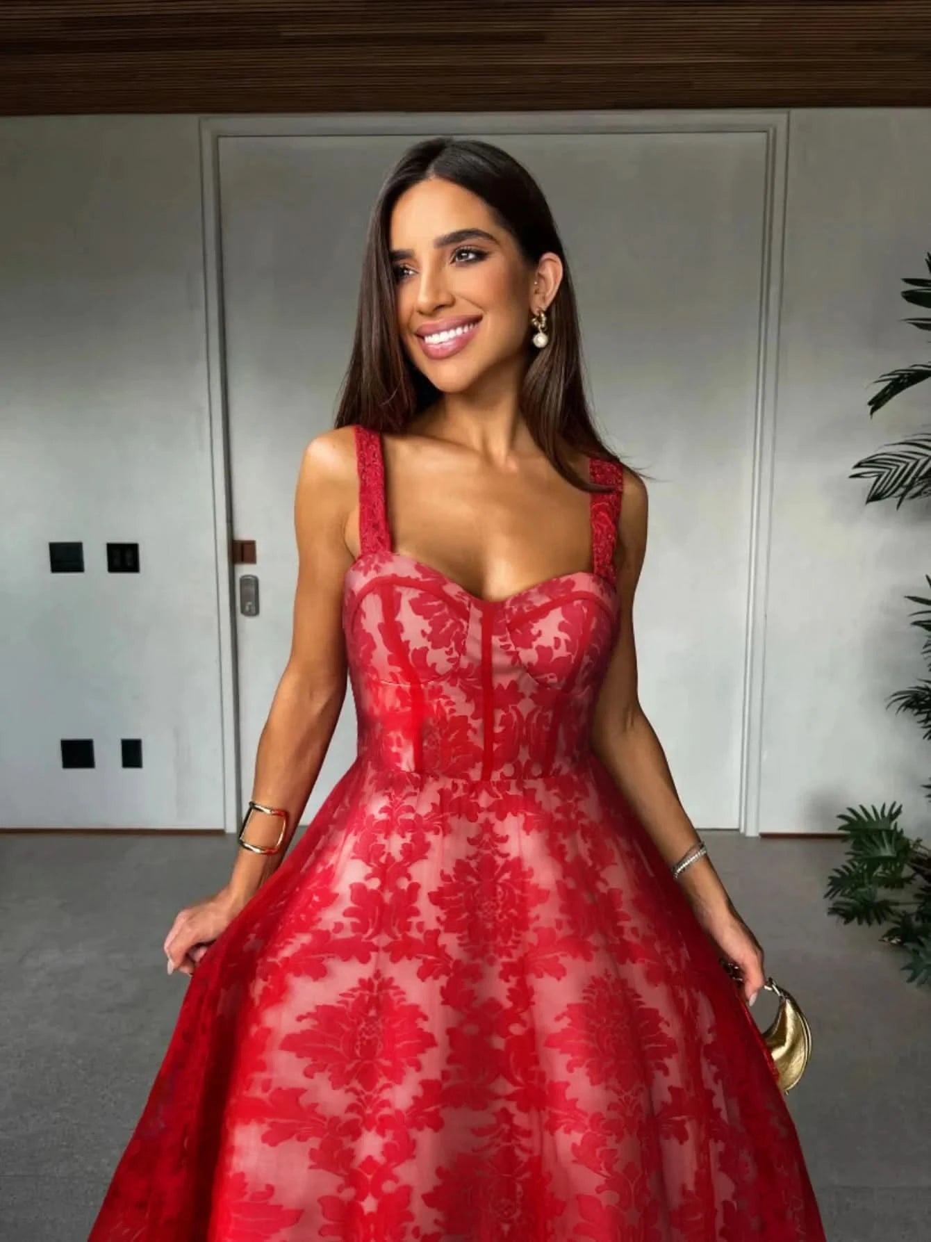 Sexy Lace Jacquard See Through Women Dress Sleeveless Tie Up Backless lace Long Dress Summer Party Ladies Bandage Party Dress - M & M Global
