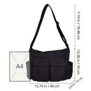 Women Vintage Handbag Canvas Teenager Shoulder Tote Bags Messenger Bags Ladies Casual Handbag Crossbody Purse - M & M Global