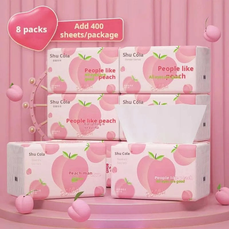 8 Packs Of Toilet Paper, 400 Large Napkins, Toilet Paper, Facial Tissue, Hand Towel, And Affordable Family Pack Toilet Paper - M & M Global