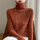 Autumn And Winter Knitted Pullover High-Neck Sweater, High-Elasticity, Fashionable And Comfortable Long-Sleeved Women's TopRY128
