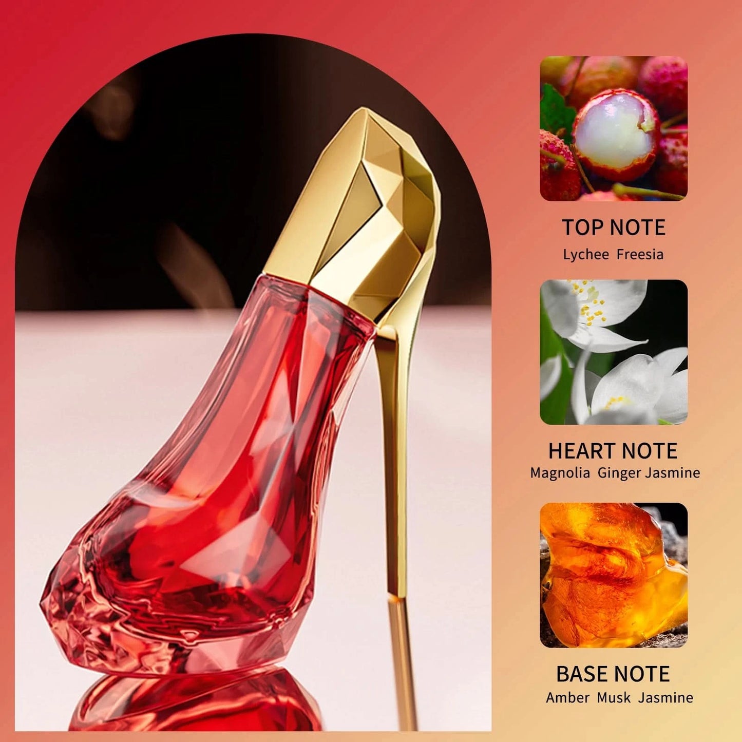 Heel Styling Perfume Eau De Parfum Spray Natural Fragrance Parfum Lasting And Charming Personal Perfume For Women And Girls 30ML