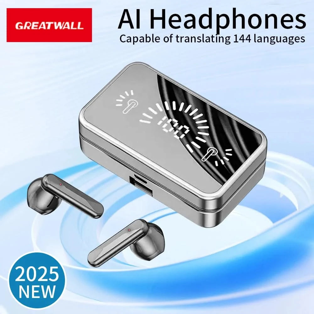 Great Wall AI Translation Earphones, ow latency touch, lossless high-definition sound quality, clear communication