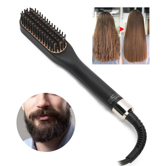 Electric Beard Straightening Comb Multifunctional Beard Straightener Brush Hair Styling Tool for Men - M & M Global