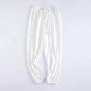 Boy Girl Breathable Bamboo-Cotton Long Pants for Children Unisex Style Elastic Waist Summer Sleepwear Kids Nightwear Trousers - M & M Global