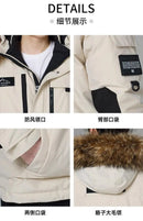 New Winter Mens Hooded Fur Collar Duck Down Coats High Quality Waterproof Coats Fashion Parkas Male Casual Warm Down Jackets
