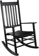 Outdoor Rocking Chair Set, Wood Porch Rocker, 2 Wooden Rocking Chair With Outdoor Side Table, Perfect for Indoor or Outdoor, All