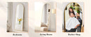 JHK Full Body Wall Mirror 59"x16" Standing Hanging or Wall-Mounted Mirrors with Stand Aluminum Alloy Frame For Bathroom Bedroom