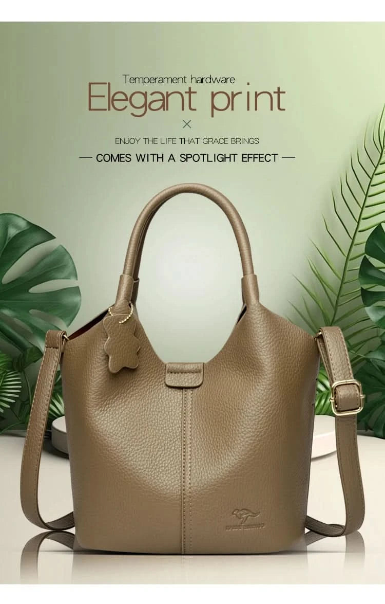 Soft Leather Handbags for Women Vintage Shoulder Bag Luxury Designer Ladies Large Capacity Bags Sac A Main - M & M Global