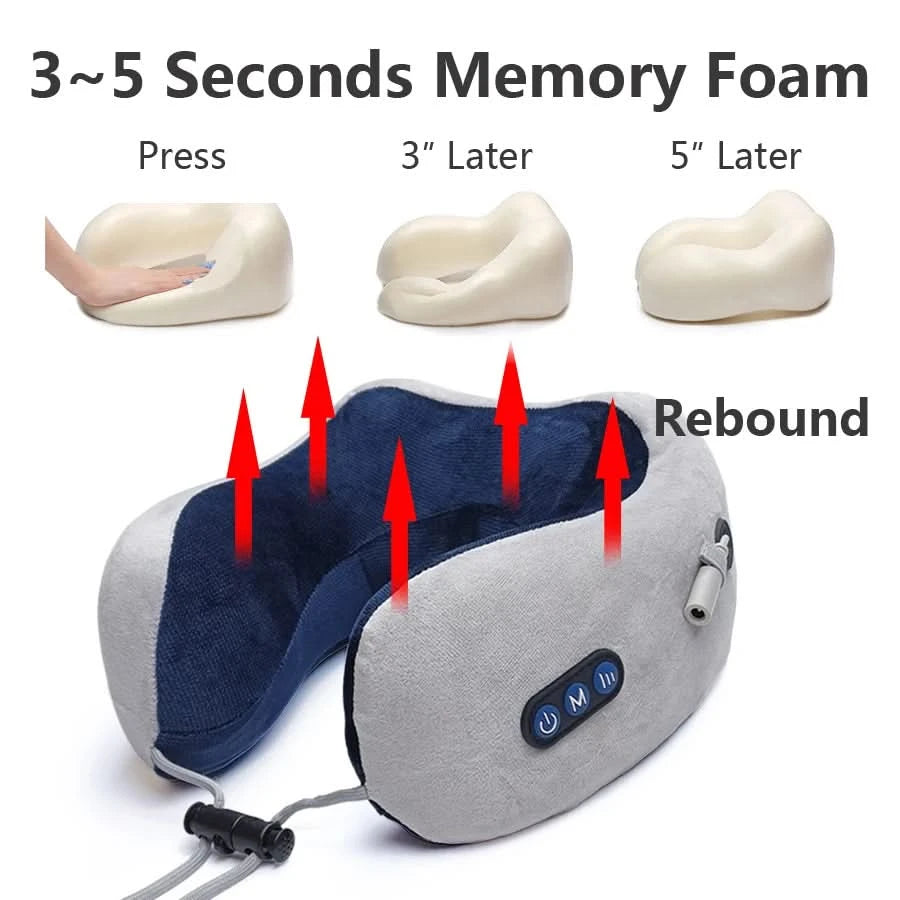 Rechargeable Neck Massager U shaped Pillow Multifunctional Portable Shoulder Cervical Massager Outdoor Home Car Relaxing Massage - M & M Global