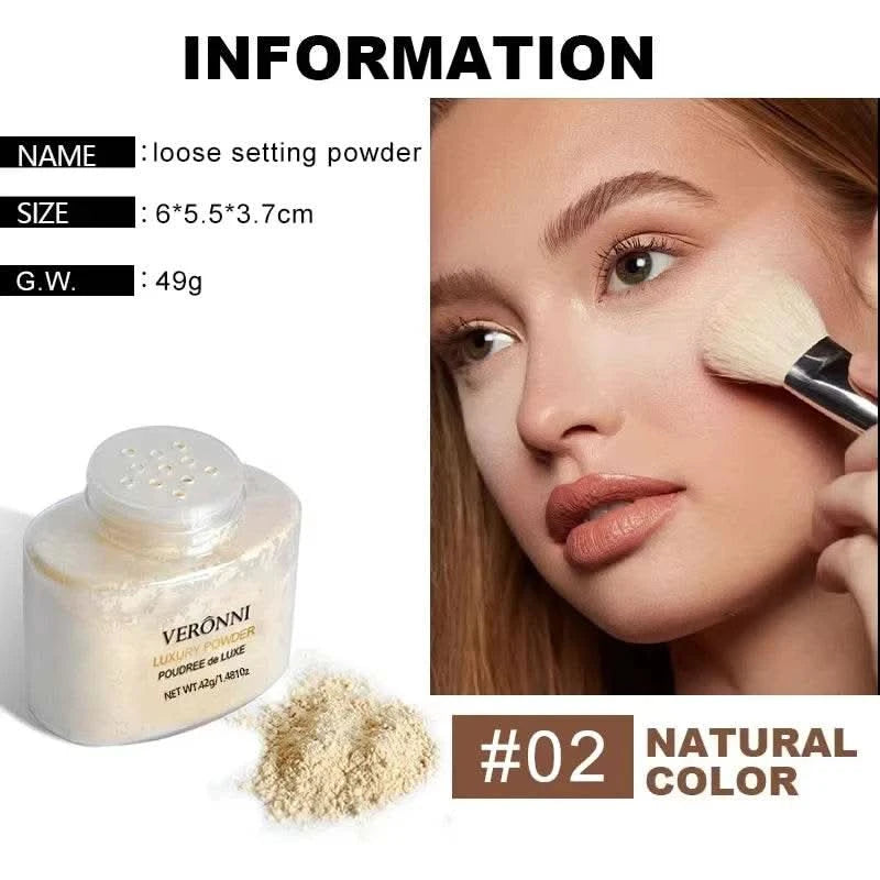 Banana Shaped Loose Powder Cosmetic Can Reduce Pores&Fine Lines,Long-lasting Matte Effect Facial Makeup Powder Make Up for women - M & M Global