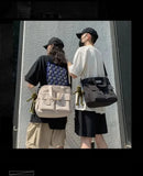 Waterproof Shoulder Bag Women's Multi Pocket Nylon Messenger Bag Preppy Canvas Handbag Women - M & M Global