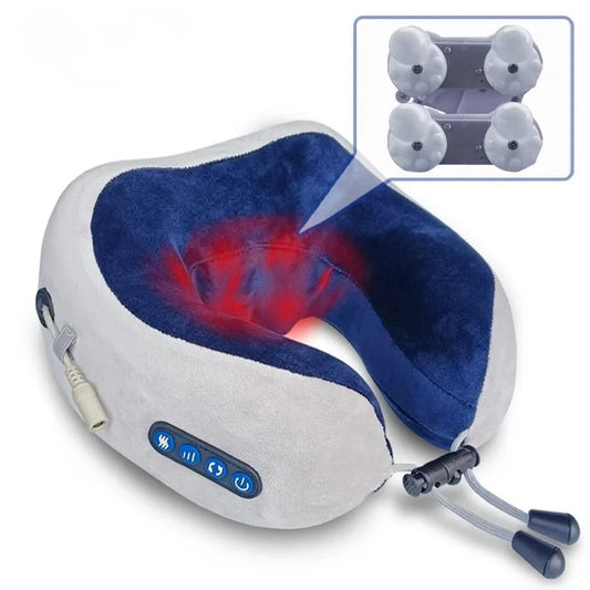 Rechargeable Neck Massager U shaped Pillow Multifunctional Portable Shoulder Cervical Massager Outdoor Home Car Relaxing Massage - M & M Global