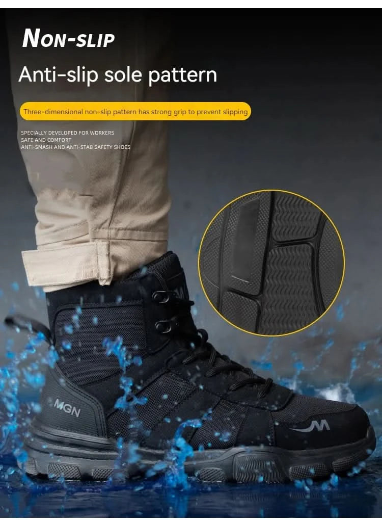 Work Boots Indestructible Safety Shoes Men Steel Toe Shoes Puncture-Proof Sneakers Male Footwear Shoes Women Non Slip Work Shoes