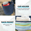 Tisetrail 2 Pack Portable Beach Chair For Adults Low Back Sling Chair With Cup Holder Folding Mesh Sand Chair Lightweight
