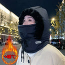 Cold Weather Thermal Balaclava Scarf Winter Windproof Hood Hat Plush Neck Warmer Ski Face Mask for Outdoor Activities