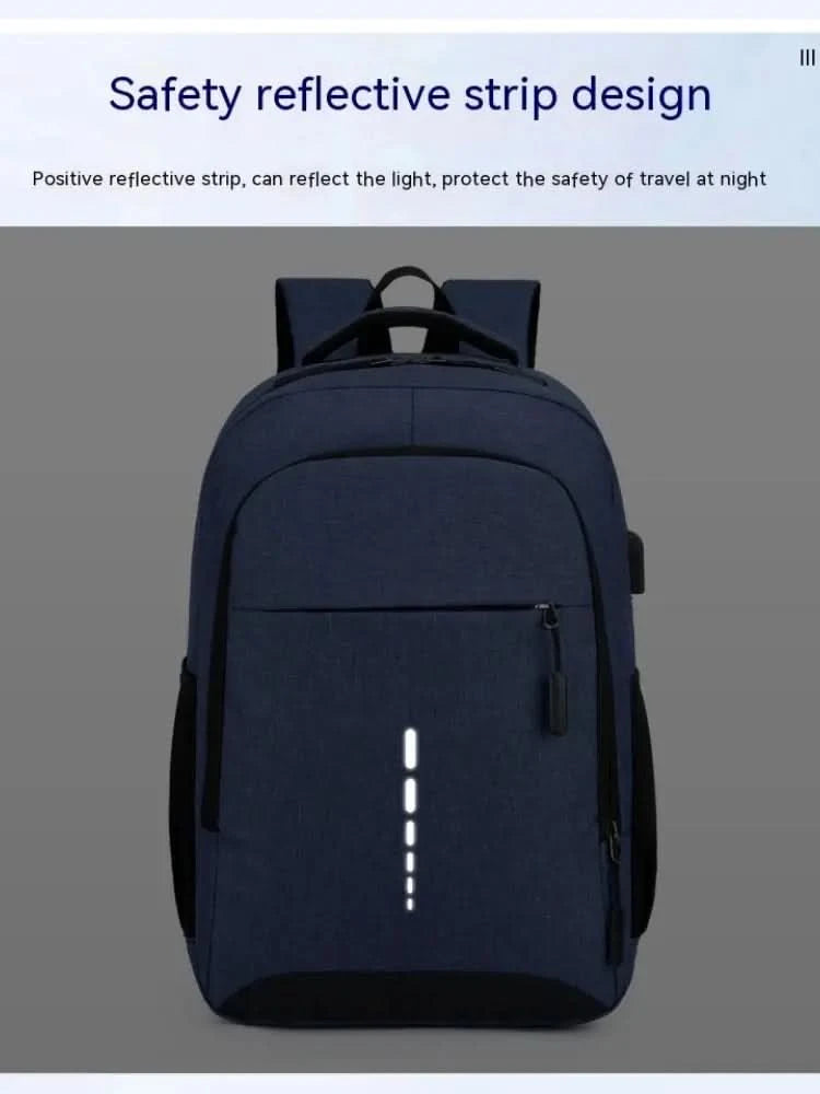 Mens BackPack LargeCapacity Simple Fashion Travel Female Student ComputerBag - M & M Global