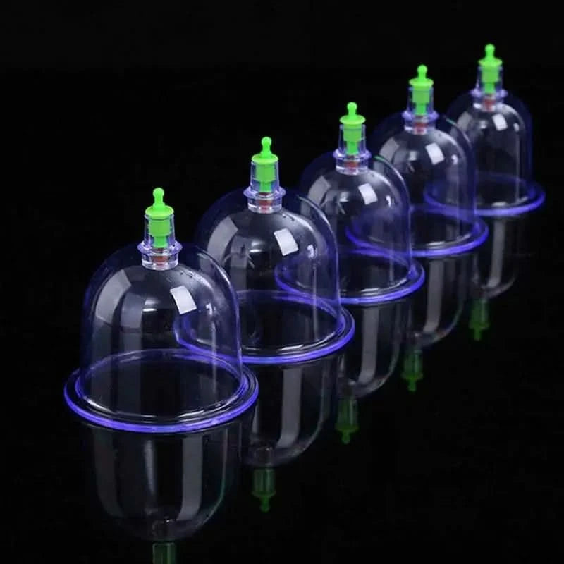 Family Full Body Neck Back Massage Helper Silicone Cellulite Massager Vacuum Cans 12 Cupping Cup Set Chinese Health Care Tool - M & M Global