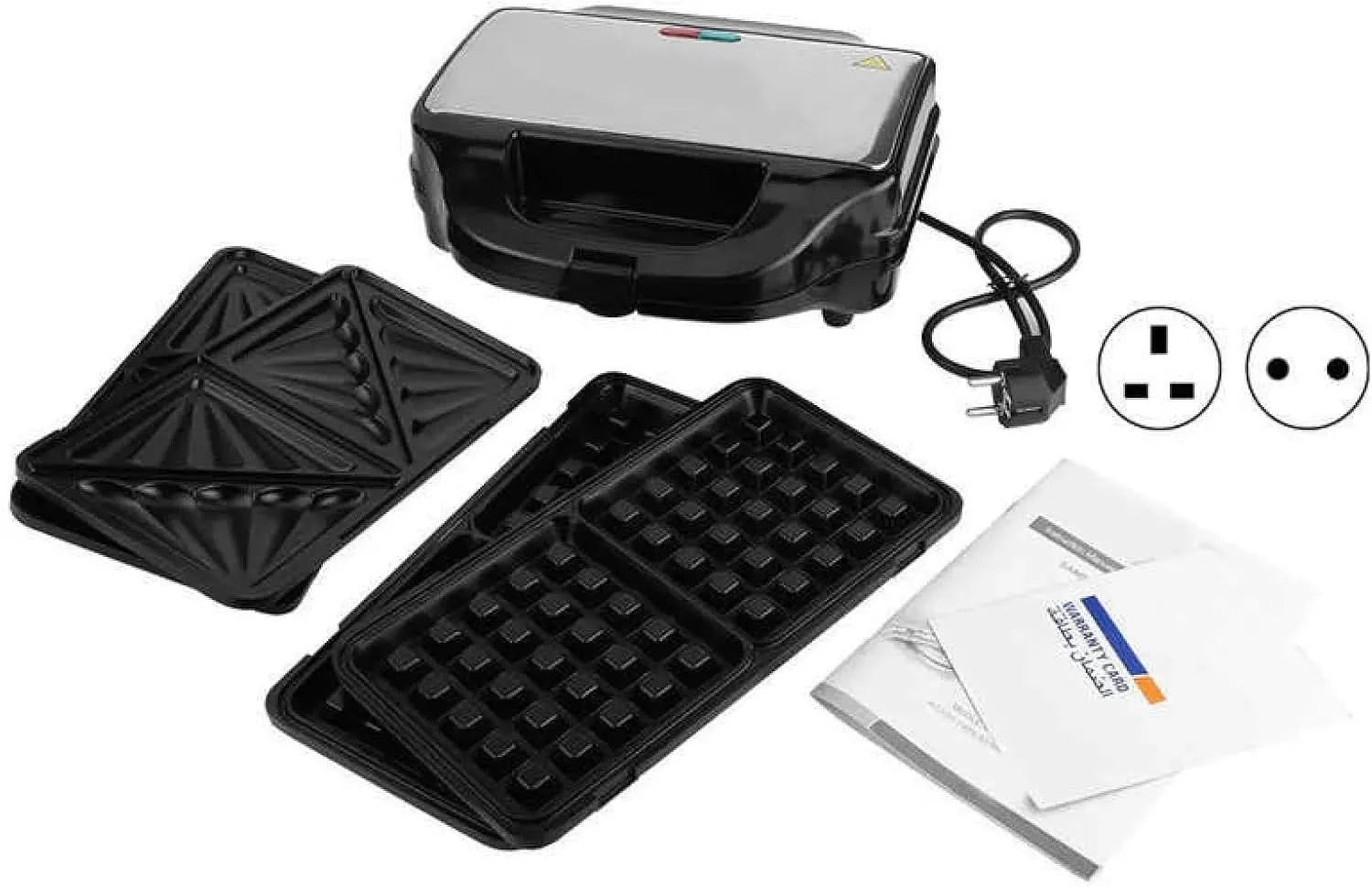 Sandwich Maker，Sandwich Maker ， 900W 3In 1 Multifunction Sandwich Maker ， Waffle Panini Breakfast Grilling Machine 220-240V Brea - M & M Global