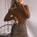O Neck Long Sleeve Solid Color Sexy Bodysuit Women Autumn Winter Body Top Casual High Waist Lady Streetwear Bodysuits