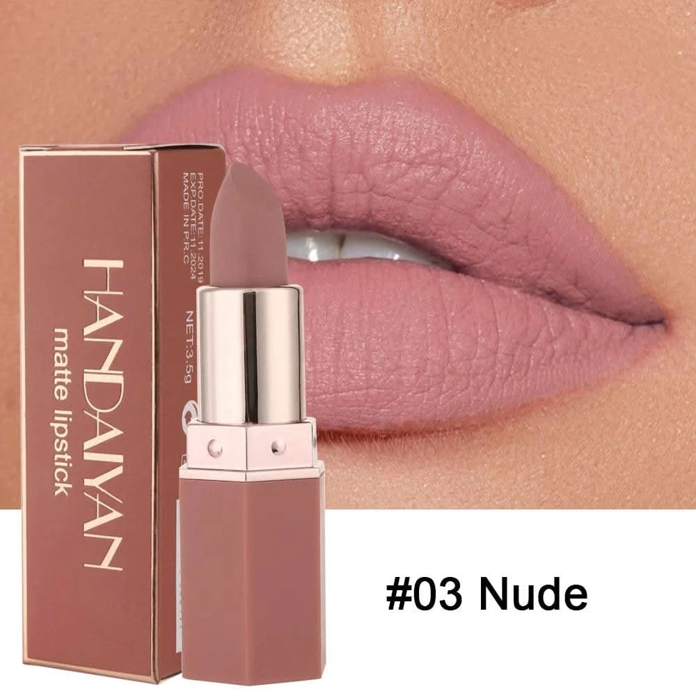 6-Color Matte Lipstick , Non-Fading, Non-Stick Cup Long-Lasting Velvet Finish, Smooth Matte Lip Color Waterproof Smudge-proof - M & M Global