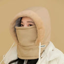 Cold Weather Thermal Balaclava Scarf Winter Windproof Hood Hat Plush Neck Warmer Ski Face Mask for Outdoor Activities
