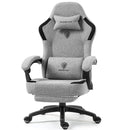 Dowinx Fabric Gaming Chair with Pocket Spring Cushion,Breathable Computer Chair with Massage Lumbar Support and Footrest