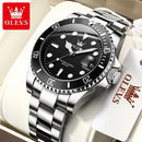 OLEVS Watches for Men with Date Luxury Big Face Waterproof Mens Wristwatch Analog Dress Two Tone Stainless Steel Man Watch - M & M Global
