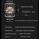 BINBOND Mens Quartz Watches Top Brand Luxury Stainless Steel Waterproof Hollow Out Blue Big Male Wristwatches Relogio Masculino - M & M Global