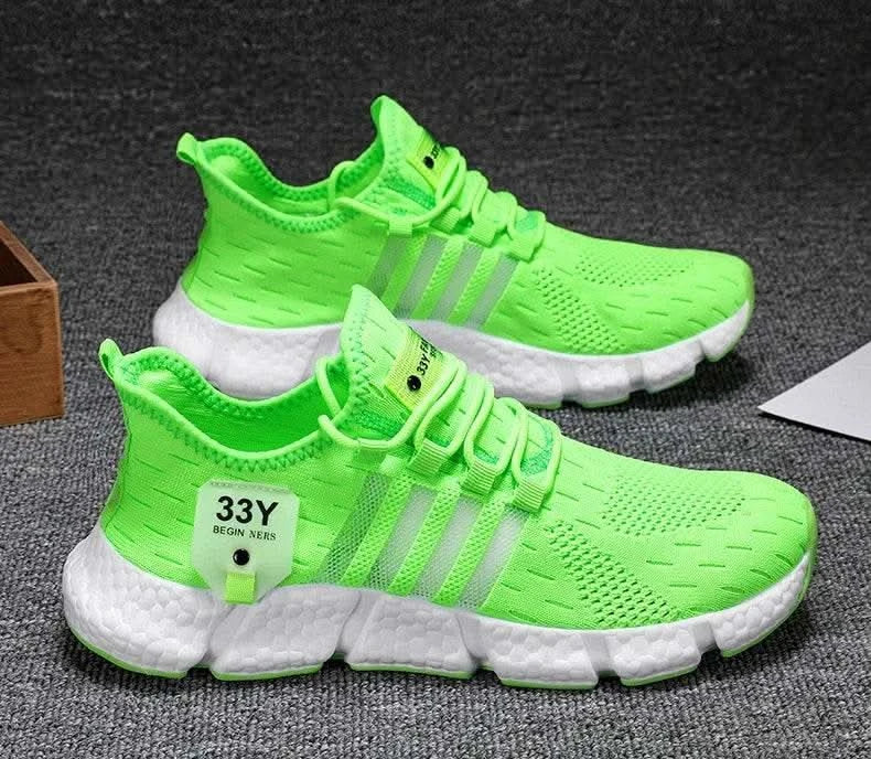 Breathable Mesh Men Shoes Trendy Lightweight Walking Flats Plus Size Male Tennis Sneakers Outdoor Running Fitness Shoes 2025 - M & M Global