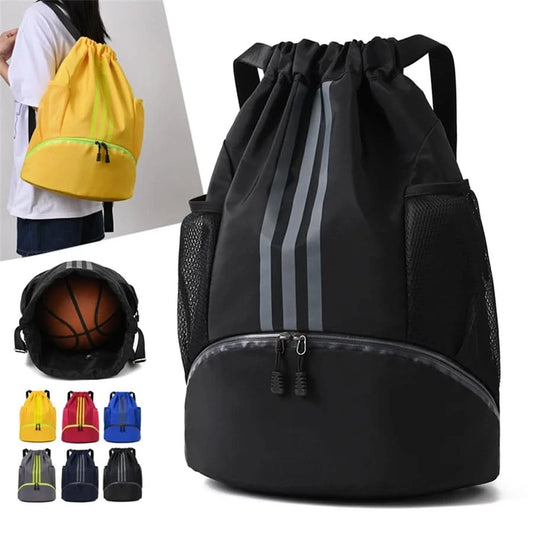 Gym Bag Fitness Backpack Women Men Basketball Backpack Outdoor Soccer Football Storage Bags Training Drawstring Sports Knapsack - M & M Global