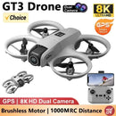 NEW Drones GT3 GPS 8K Professional HD 180° Dual Cameras 5G WIFI Brushless Motors Obstacle Avoidance FPV Foldable Quadcopter Toys - M & M Global