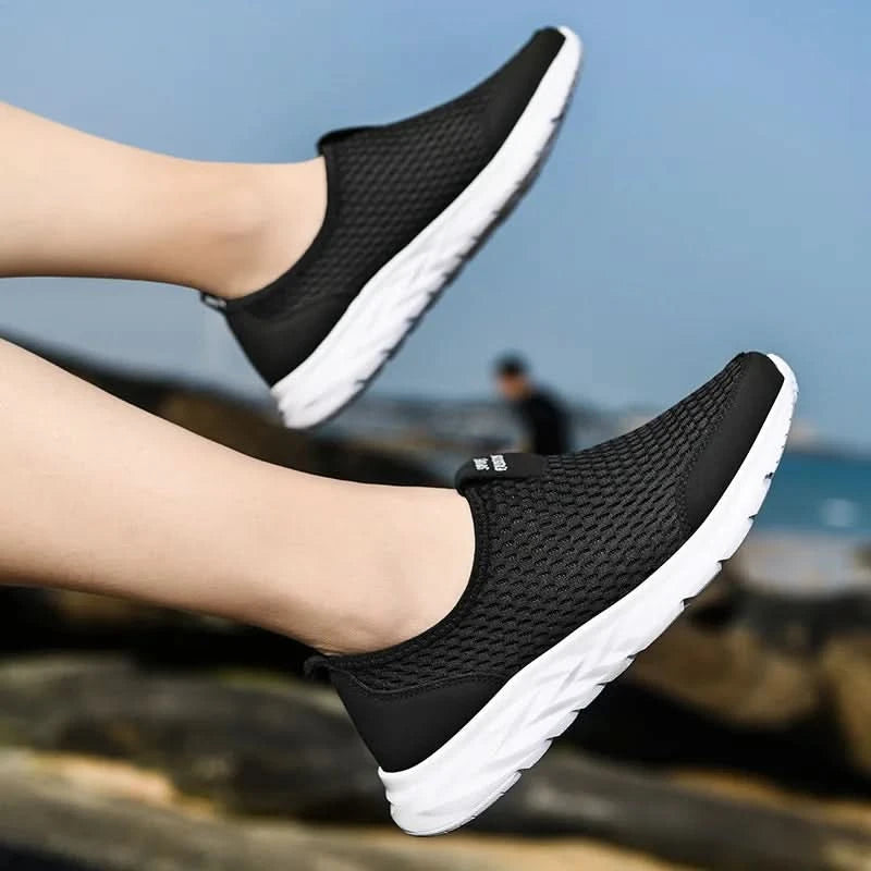 YRZL Men's Sneakers Breathable Mesh Men Casual Shoes Outdoor Non-Slip Big Size Loafers Walking Lightweight Male Tennis shoes - M & M Global