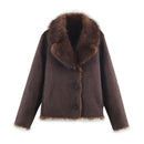 2026 Winter Women's Street Fashion Faux Fur Jackets For Women Long Sleeves Double-Sided Thick Warm New Casual Coats