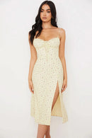 Women Elegant Floral Beach Vacation Bodycon Streetwear Long Dress 2024 Summer Clothes Wholesale Items For Business - M & M Global