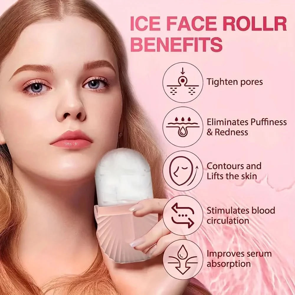 Ice Facial Roller Skin Care Beauty Lifting Contouring Tools Ice Cube Trays Ice Globe Balls Face Massager Skin Care Tool - M & M Global