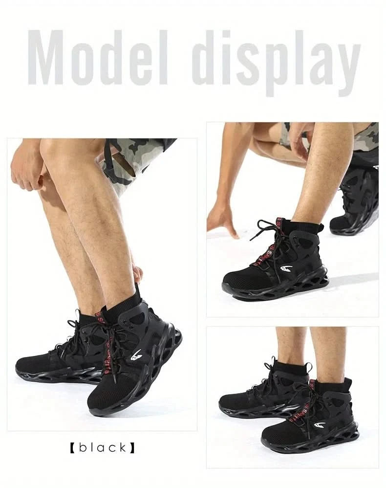 Fashionable breathable anti-smash and anti-puncture safety shoes